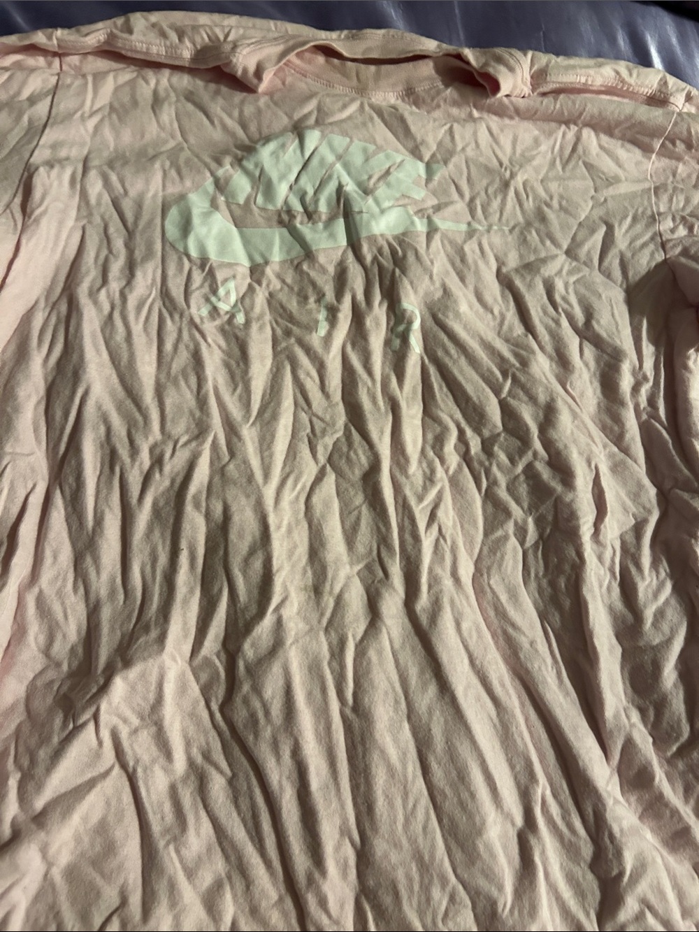 Nike Light Pink Sleep T-Shirt with White Swoosh